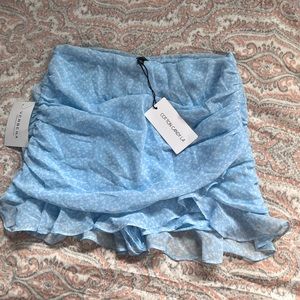 Cotton Candy LA Blue White Ruffle Skirt size M